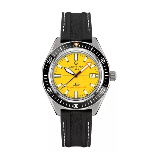 Certina DS Super PH2000M automata férfi búváróra titán tokban sárga számlappa