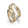 5,5mm széles Fehér-Sárga arany gyémánt köves Karikagyűrű pár - 32030/32040