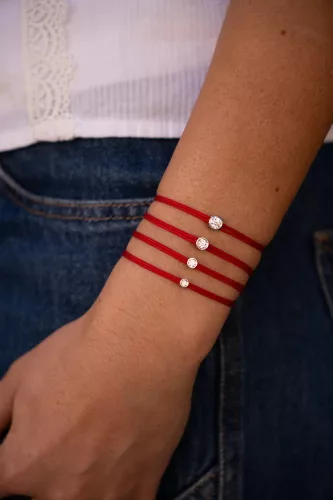 lovelab piros szovet gyemant karkoto 925 ezust minimal stilus