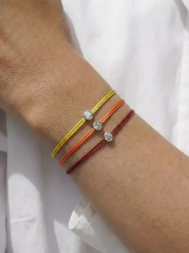 lovelab piros szovet gyemant karkoto 925 ezust minimal stilus