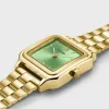CLUSE Gracieuse Petite női karóra világoszöld arany 24 mm CW11809 számlap