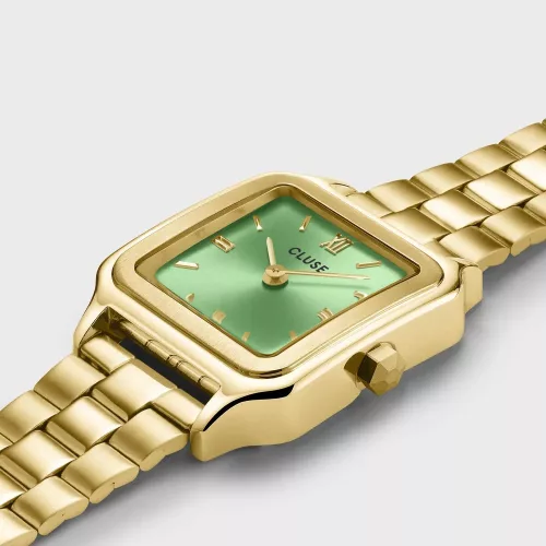CLUSE Gracieuse Petite női karóra világoszöld arany 24 mm CW11809 számlap