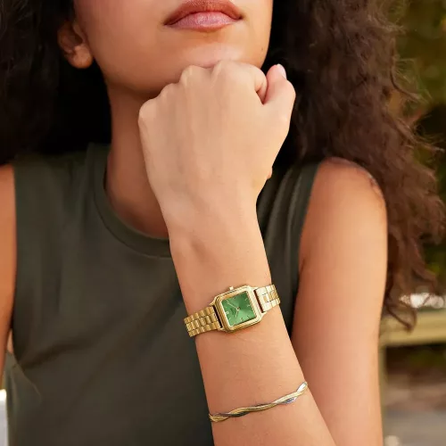 CLUSE Gracieuse Petite női karóra világoszöld arany 24 mm CW11809