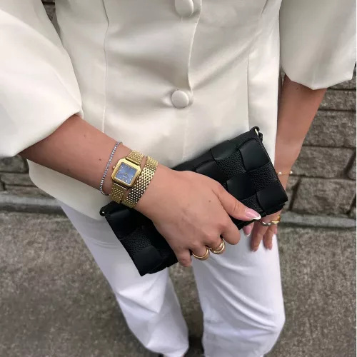 CLUSE Gracieuse Petite kék női karóra dupla arany acélszíjjal 24 mm modell2