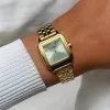 CLUSE Gracieuse Petite női karóra zsályazöld arany 24 mm CW11818 kézen