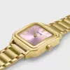 CLUSE Gracieuse Petite mályvarózsaszín női karóra arany acélszíjjal 24 mm számlap