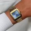 CLUSE Gracieuse női karóra kék számlappal arany acélcsaton 28 mm kézen