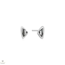 Ania Haie Silver Arrow Abalone stud fülbevaló – fekete abalone betéttel