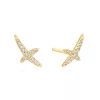 Ania Haie csillag alakú fülbevaló – aranyozott ezüst pavé kövekkel