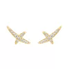 Ania Haie csillag alakú fülbevaló – aranyozott ezüst pavé kövekkel