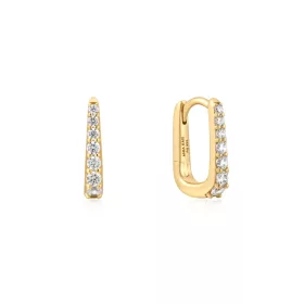 Ania Haie gold oval pavé karika fülbevaló – köves ovális karika