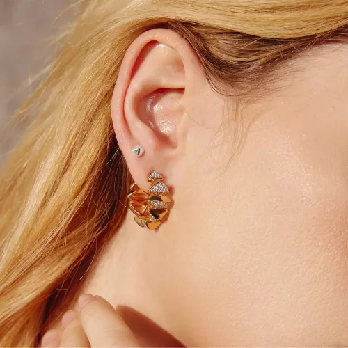 Ania Haie ezüstszínű piramis stift fülbevaló – E067-02H