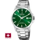 Festina férfi karóra zöld számlap acél tok acél szíj elegáns