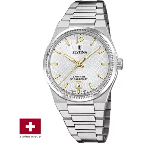 Festina Swiss női karóra – acél tok, ezüst számlap, dátum