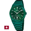 Festina férfi karóra – zöld acél tok és szíj, dátum kijelző, Swiss