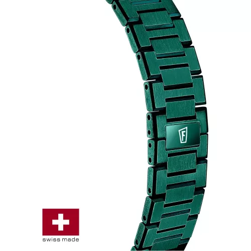 Festina férfi karóra – zöld acél tok és szíj, dátum kijelző, Swiss