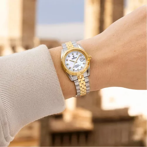 Festina női karóra fehér számlap acél tok acél szíj elegáns