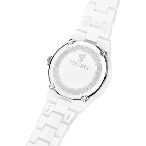 Festina női karóra fehér kerámia cirkon köves számlap elegáns