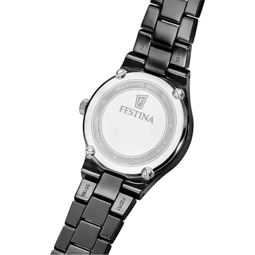 Festina női karóra fekete kerámia kristály díszítés elegáns
