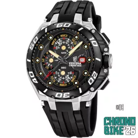 Festina Chrono Bike férfi kronográf karóra fekete szilikon szíjjal