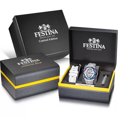 Festina Chrono Bike 2026 limitált magyarországi férfi karóra kék számlap acél szíj