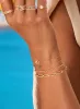 Jackie Gold 14 karátos arany dupla karikás női karkötő