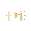 Jackie Gold 14K arany fülbevaló – bar dizájn, minimalista stílus