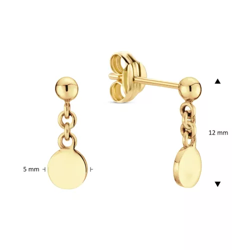 Jackie Gold 14 karátos arany lógós kör női fülbevaló