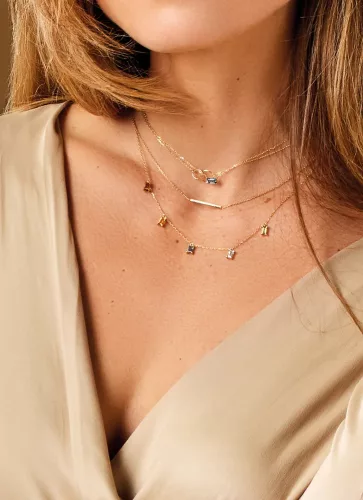 Jackie Gold 14 karátos arany lapmedálos női nyaklánc