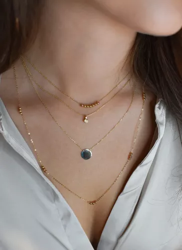 Jackie Gold 14 karátos arany gömbös női nyaklánc