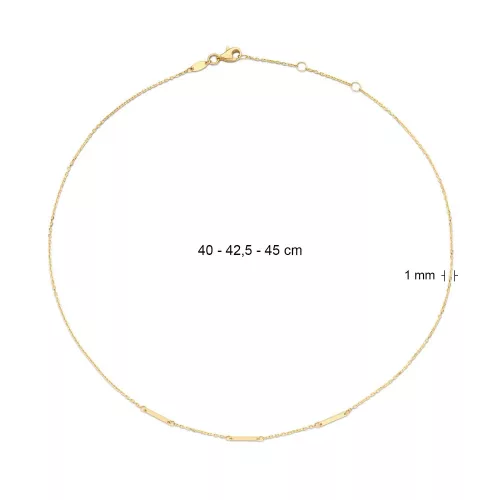 Jackie Gold 14 karátos arany tripla lapmedálos női nyaklánc