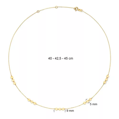 Jackie Gold 14 karátos arany kör medálos női nyaklánc