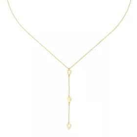 Jackie Gold 14 karátos arany Y nyaklánc levél medálokkal