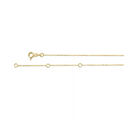 Jackie Gold 14 karátos arany Y nyaklánc levél medálokkal