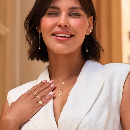 Jackie Gold 14 karátos arany csepp medálos női nyaklánc