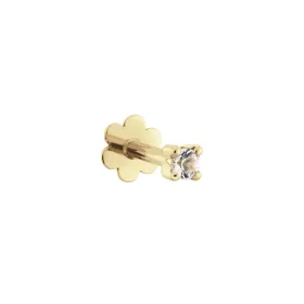 Jackie Gold 14 karátos arany fehér topáz köves fülpiercing
