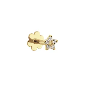 Jackie Gold 14 karátos arany csillag alakú fülpiercing