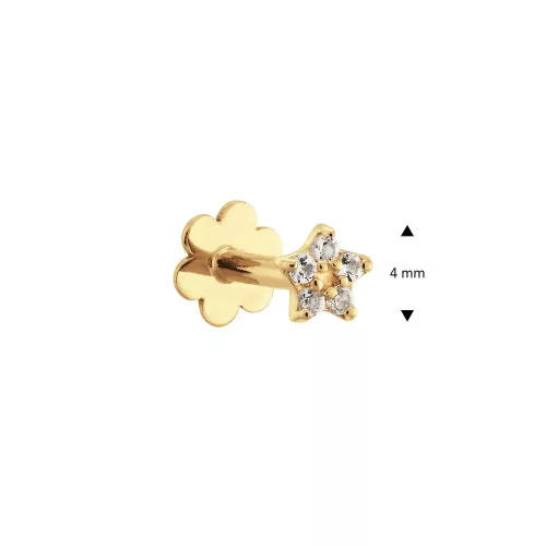 Jackie Gold 14 karátos arany csillag alakú fülpiercing