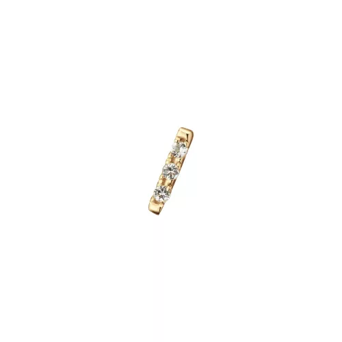 Jackie Gold 14 karátos arany téglalap alakú fülpiercing