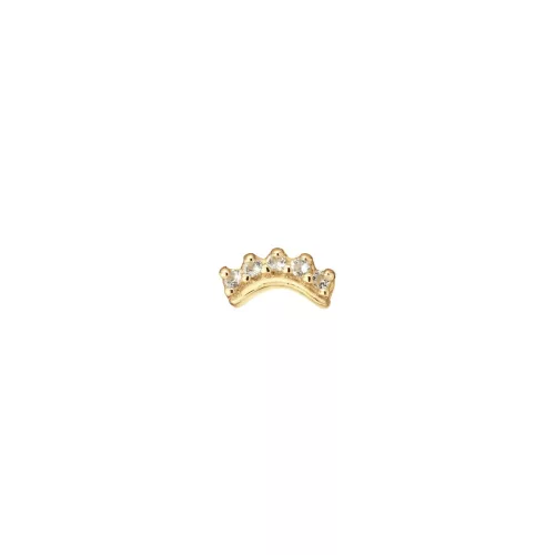 Jackie Gold 14 karátos arany ívelt fehér topáz fülpiercing