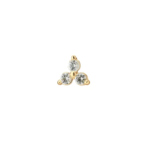 Jackie Gold 14 karátos arany virág alakú fülpiercing