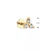 Jackie Gold 14 karátos arany virág alakú fülpiercing