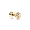 Jackie Gold 14 karátos arany vintage fehér topáz fülpiercing