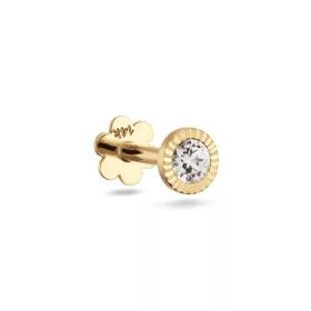 Jackie Gold 14 karátos arany vintage fehér topáz fülpiercing