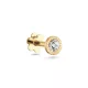 Jackie Gold 14 karátos arany vintage fehér topáz fülpiercing