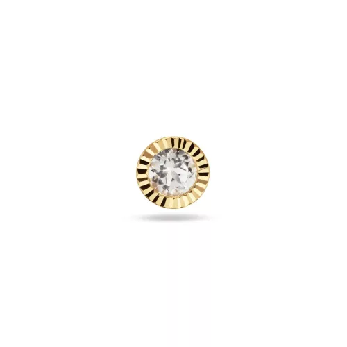 Jackie Gold 14 karátos arany vintage fehér topáz fülpiercing