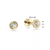 Jackie Gold 14 karátos arany vintage fehér topáz fülpiercing