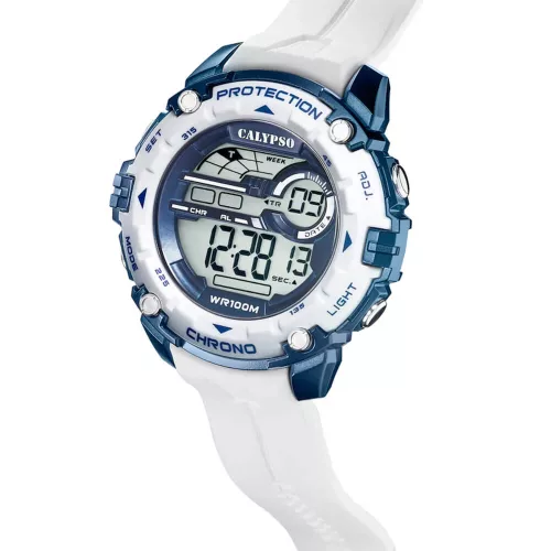 Calypso digitális fehér-kék K5819/5 karóra