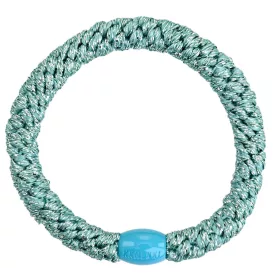 KKNEKKI Regular zöld-ezüst glitter hajgumi - 5545