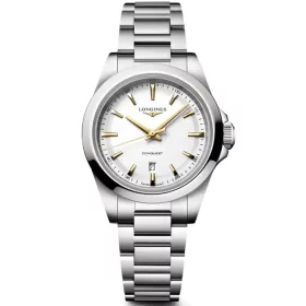  Longines Conquest női karóra fehér számlappal L3.350.4.12.6